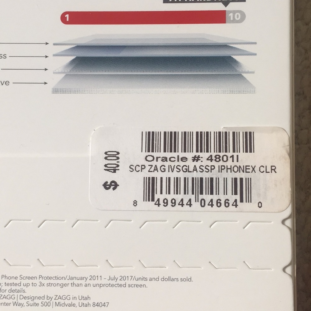 iPhone X ,Invisible shield Glass + - Picture 3 of 3